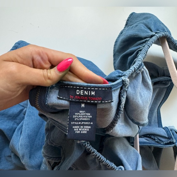 denim romper - Picture 3 of 3